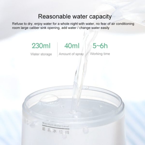 TSHM0 Mini Angel Atomizing Humidifier with Colorful Night Lights, Water Tank Capacity: 230mL (Silver) - Image 6