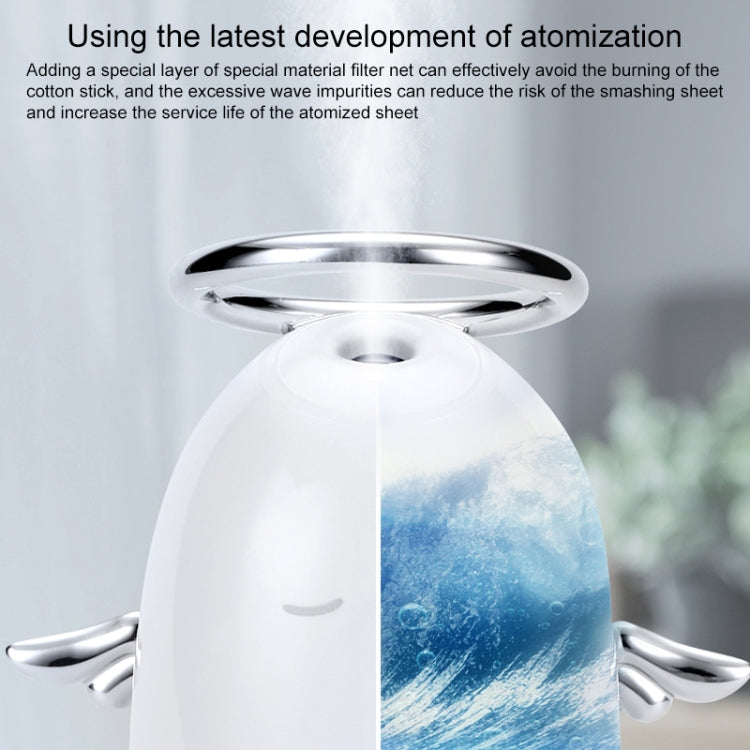 HC9544S_6 TSHM0 Mini Angel Atomizing Humidifier with Colorful Night Lights, Water Tank Capacity: 230mL (Silver) - Image 7
