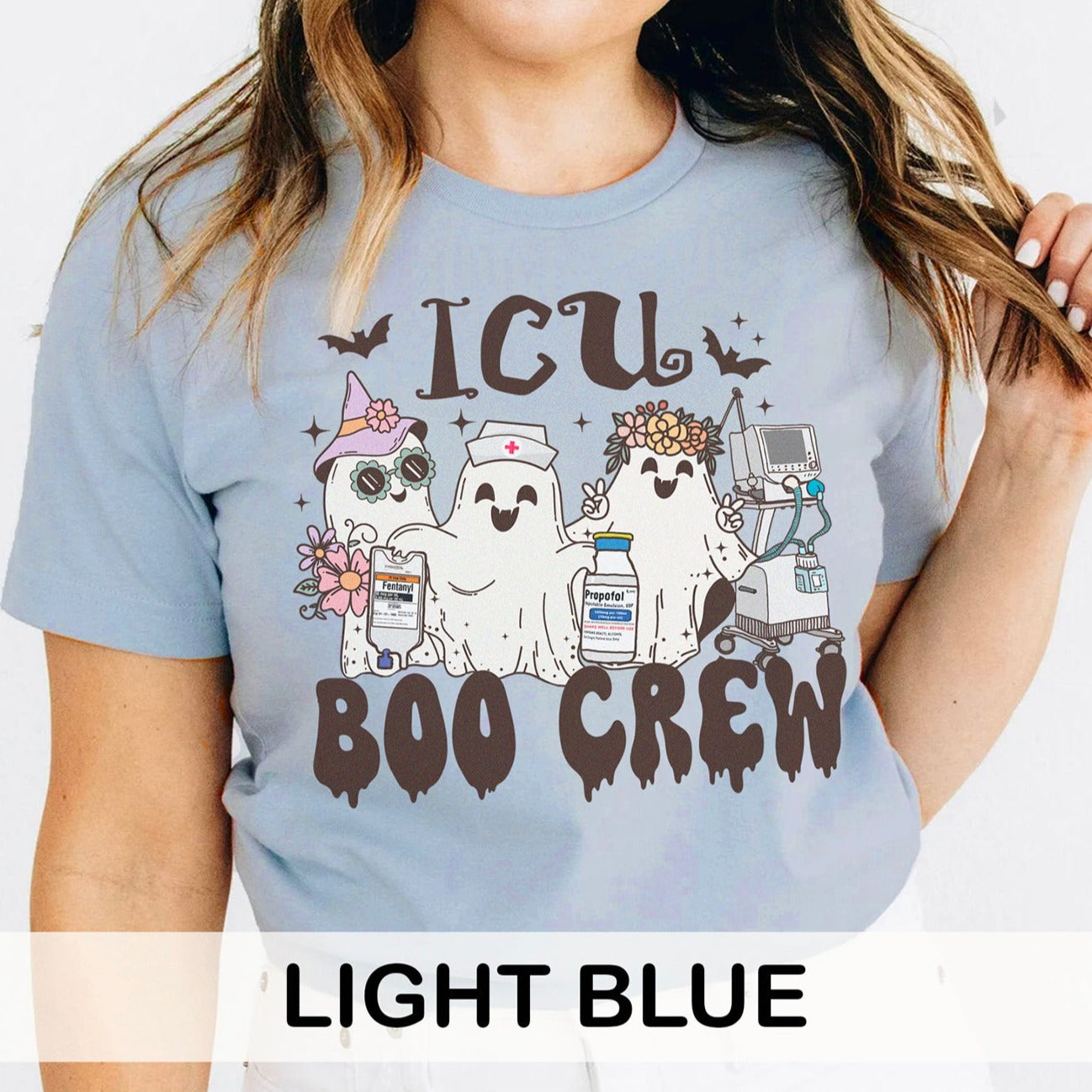 ICUboocrewghostscolors_b8cfb674-0c8f-4c81-8542-c37efc1a4565 ICU Boo Crew Ghosts T-Shirt - Image 12