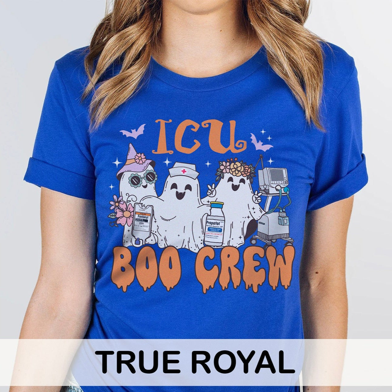 ICUboocrewghostscolors_e28c1ffd-6216-407f-9b94-2c2aba2f05ac ICU Boo Crew Ghosts T-Shirt - Image 9