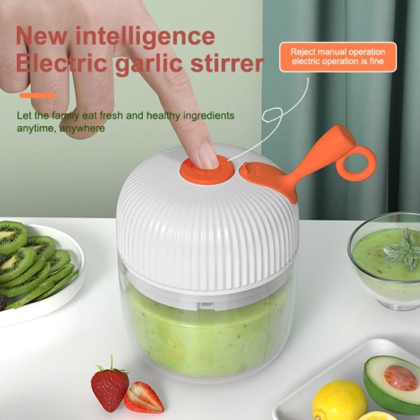 REMAX SL-BM03 Rechew Series Wireless Electric Garlic Stirrer Cordless Portable Food Processor (White) - Image 5