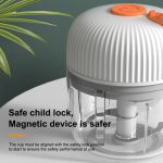 REMAX SL-BM03 Rechew Series Wireless Electric Garlic Stirrer Cordless Portable Food Processor (White) - Image 8