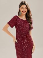 Sequin Mermaid Round Neck Dress - Image 44