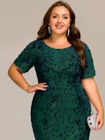 Plus Size Sequin Mermaid Formal Dress - Image 30