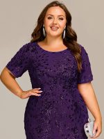 Plus Size Sequin Mermaid Formal Dress - Image 36