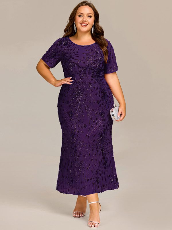Plus Size Sequin Mermaid Formal Dress - Image 34