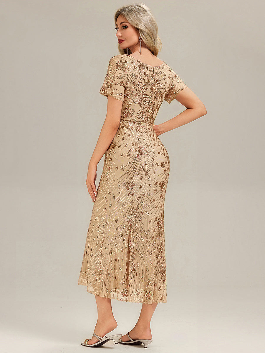 ME02387GD-R2_aba58b9f-a8d2-49b6-a6c6-4b4caa467e5d Sequin Mermaid Round Neck Dress - Image 55