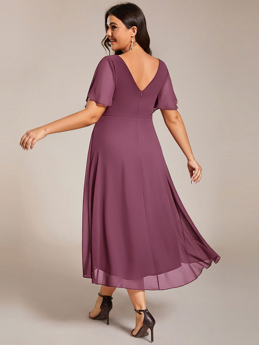 MG01923DS-PR2_9d5f832d-74a8-4c31-891b-07b68c7244c8 Plus Size Double V-Neck Ruffles Sleeve Chiffon Midi Wedding Guest Dress - Image 89