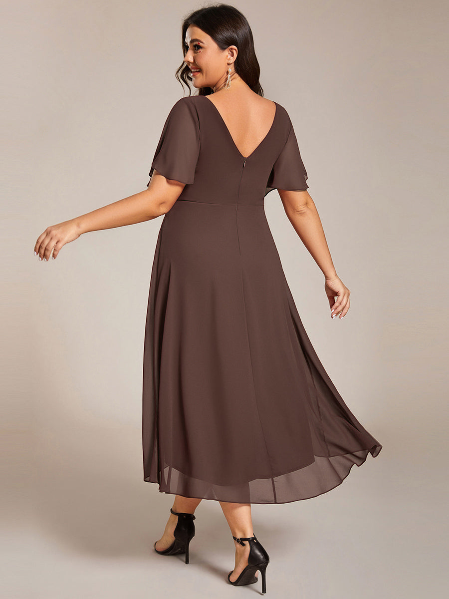 MG01923ES-PR2_c3b7af60-dcf1-433d-97ce-7c760f061654 Plus Size Double V-Neck Ruffles Sleeve Chiffon Midi Wedding Guest Dress - Image 92