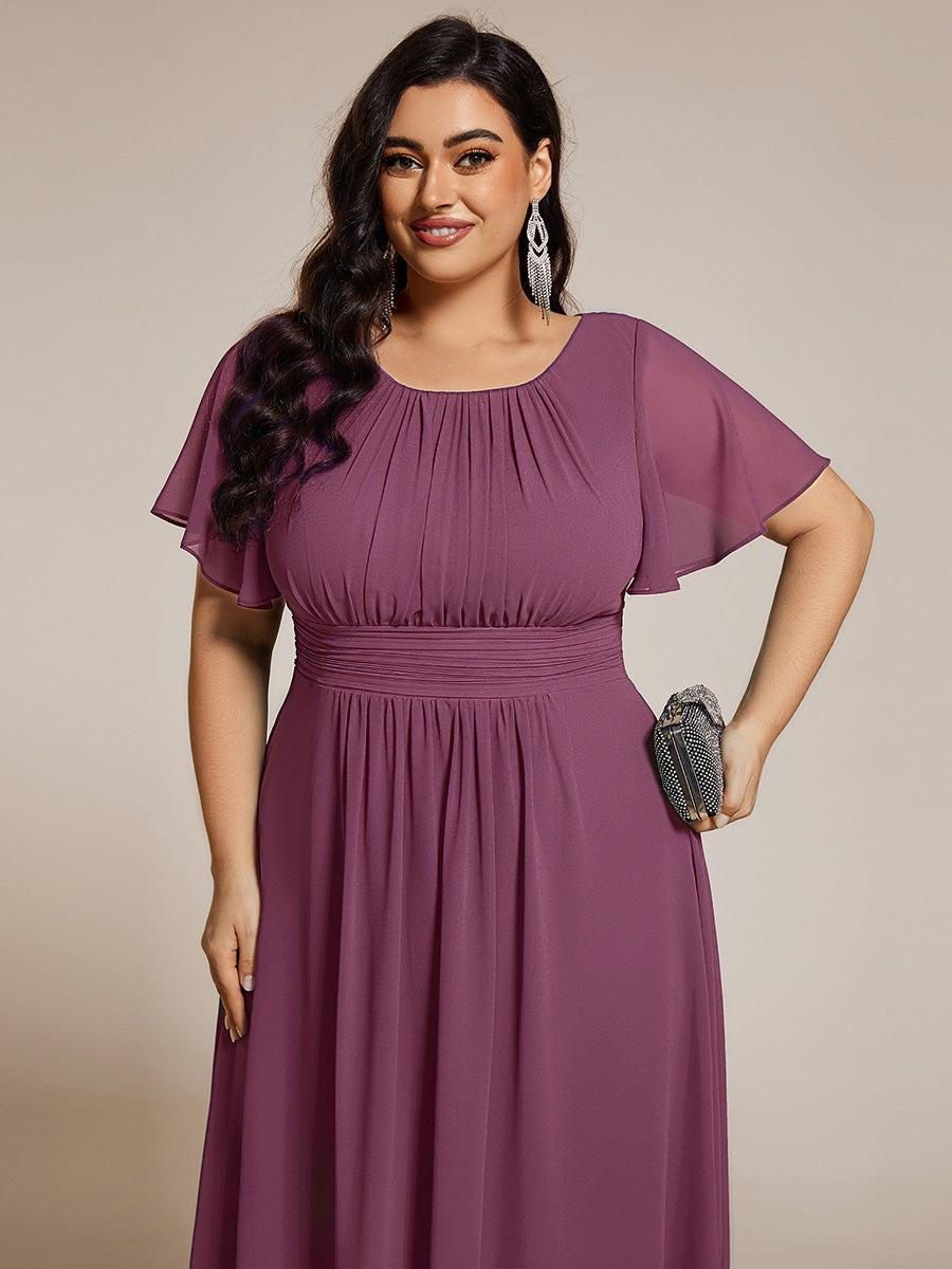 MG02053DS-PR5_d8131436-7aae-4e88-ae83-c170738883de Chic A-Line Pleated Knee-Length Flowy Chiffon Wedding Guest Dress - Image 60