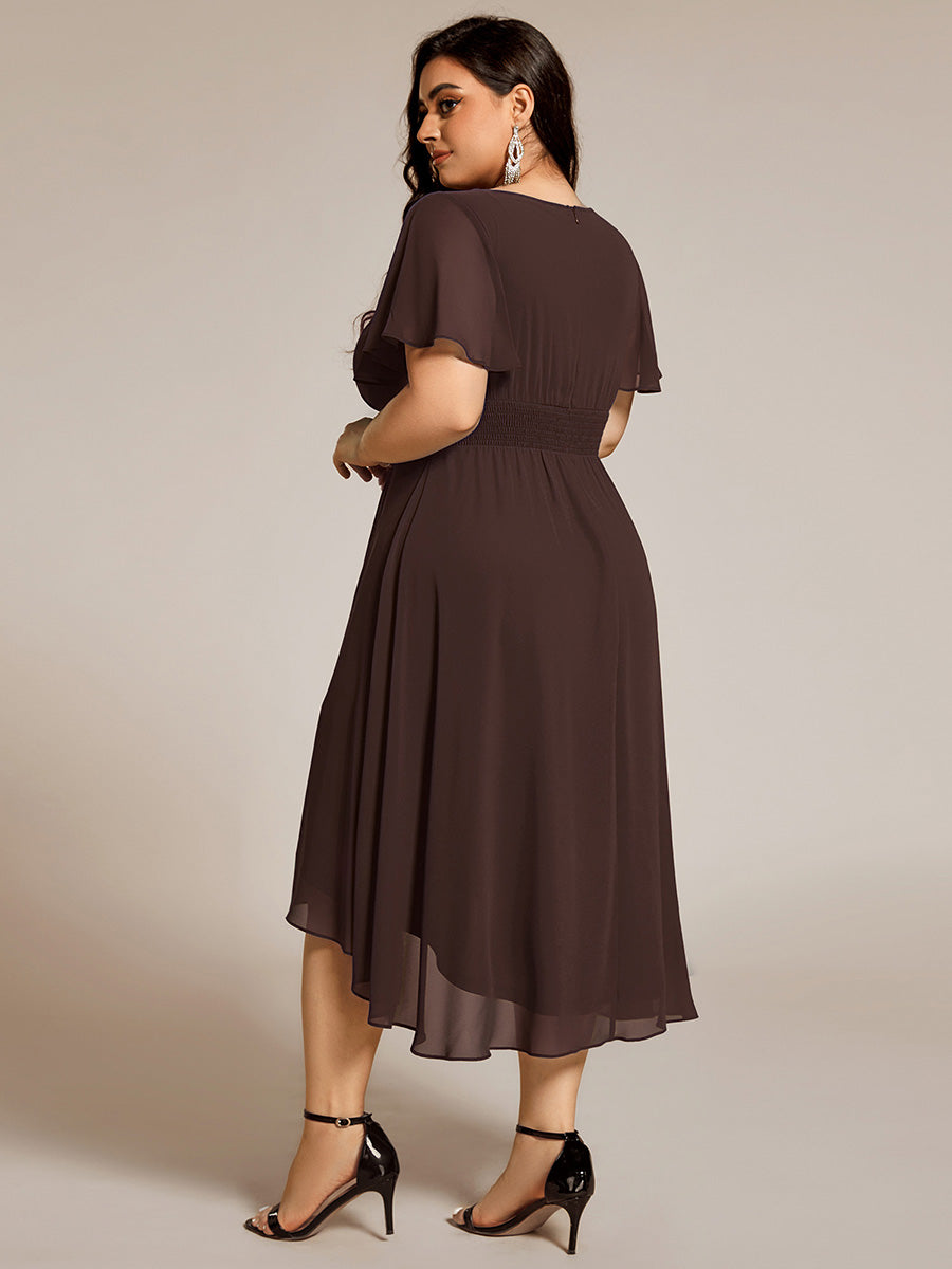 MG02053ES-PR2_26f1fd61-da10-4091-a744-a5aa4baaf95f Chic A-Line Pleated Knee-Length Flowy Chiffon Wedding Guest Dress - Image 65