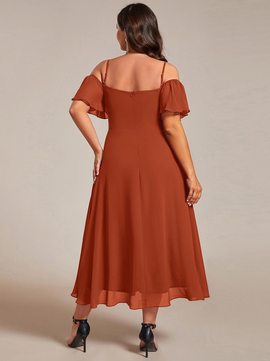 MG02103BO-PR2_22c05bcf-8336-42e6-b277-0853b871034b Plus Size Cold Shoulder Sweetheart Necklin Chiffon Midi Wedding Guest Dress - Image 62