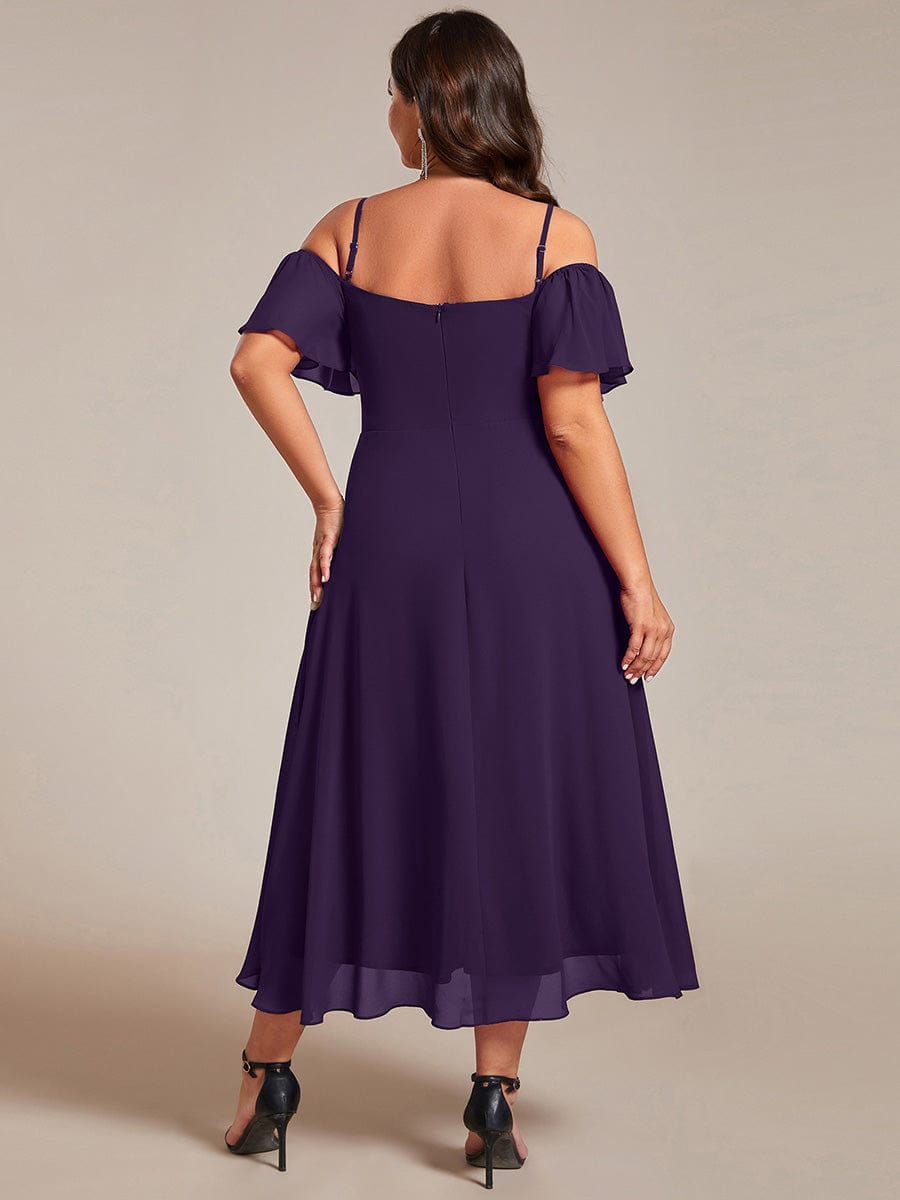 MG02103DP-PR2_1953002d-2187-4977-9a01-db6c2a52d005 Plus Size Cold Shoulder Sweetheart Necklin Chiffon Midi Wedding Guest Dress - Image 64