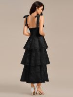 Bow Straps Floral Lace Tiered Dress - Image 10