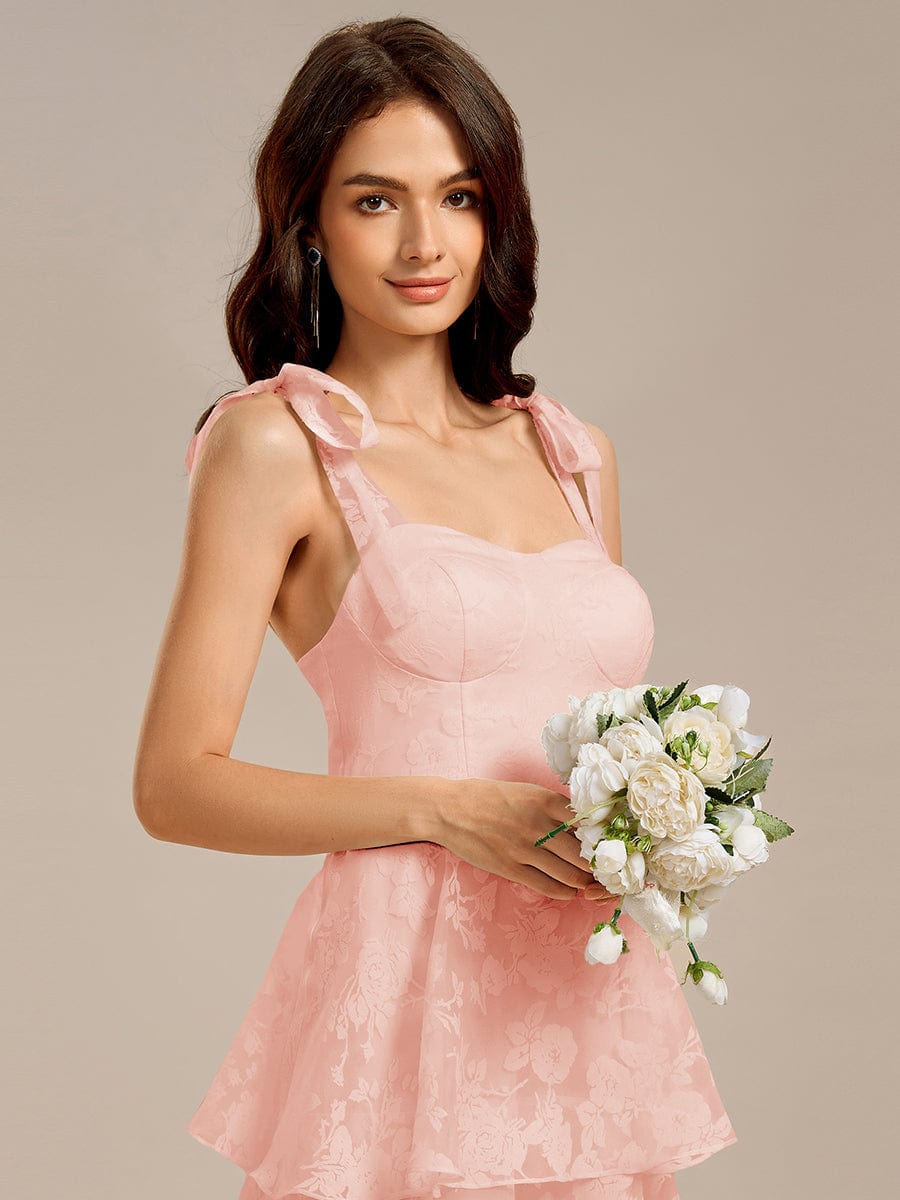 MG02429PK-R5 Bow Straps Floral Lace Tiered Dress - Image 21