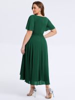 Plus Size Tie Knot Chiffon Wedding Guest Dress - Image 12