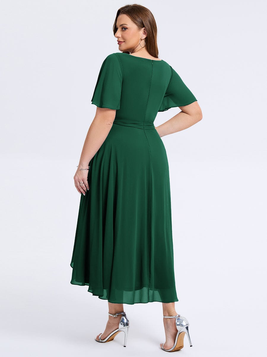 MG02454DG-PR2 Plus Size Tie Knot Chiffon Wedding Guest Dress - Image 12
