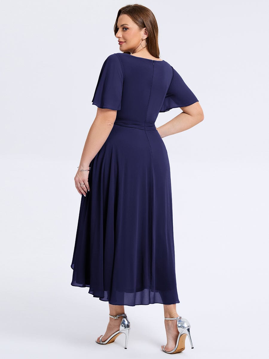 MG02454NB-PR2 Plus Size Tie Knot Chiffon Wedding Guest Dress - Image 17