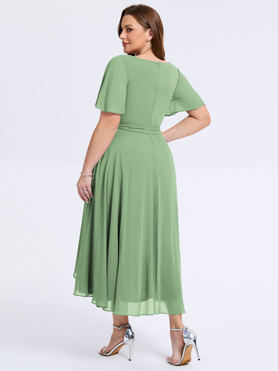 MG02454SG-PR2 Plus Size Tie Knot Chiffon Wedding Guest Dress - Image 27