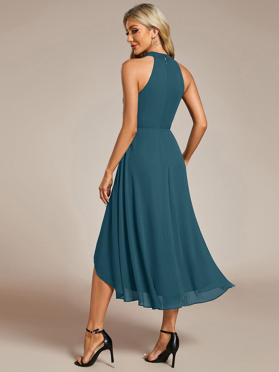 MG31926TE-R2_55f80986-14c6-4f12-ba55-ca3abaeae8a1 Midi Halter Neck Chiffon Wedding Guest Dress with Sleeveless and A-Line - Image 78