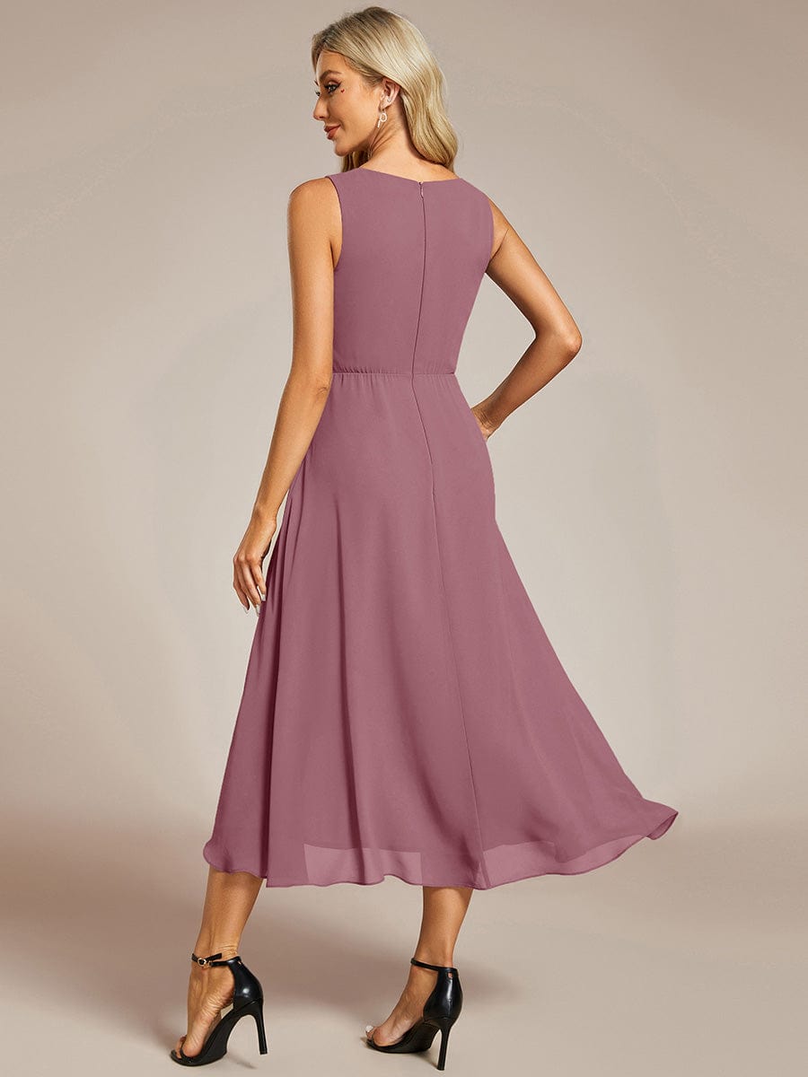 MG41926OD-R2_b58a5b48-ad3f-478f-8bc7-0020e82ad455 Sleeveless V-Neck High Low Wedding Guest Dress with Floral Applique - Image 57