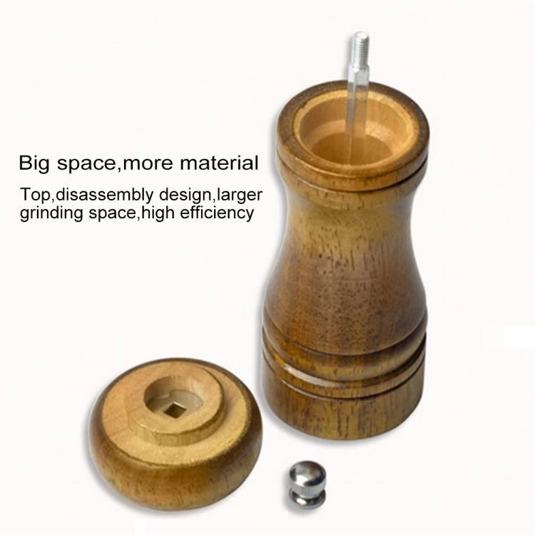 S-KA-0016B_3 8 inch Length Classical Wooden Pepper Spice Salt Mill Grinder Muller - Image 4
