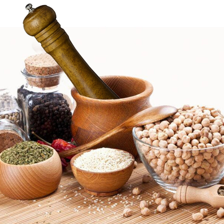 S-KA-0016B_8 8 inch Length Classical Wooden Pepper Spice Salt Mill Grinder Muller - Image 9
