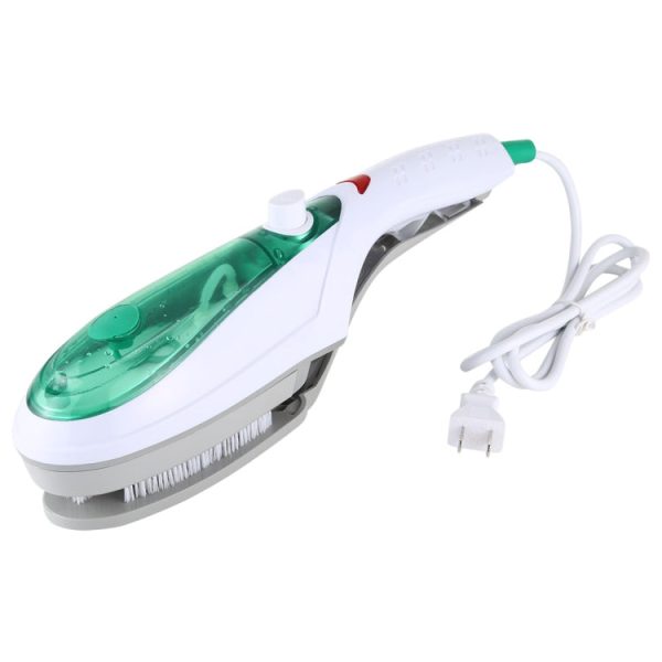 Handheld Garment Steamer Brush Portable Clothes Steam Iron, US Plug 110V(Green) - Image 1