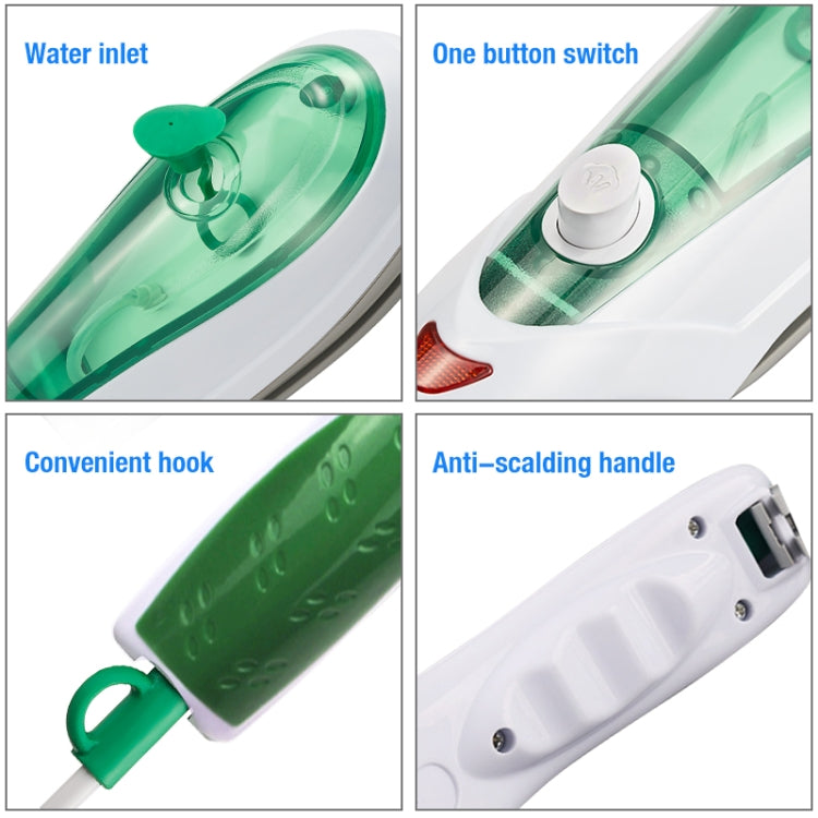 TBD0202517103B_7 Handheld Garment Steamer Brush Portable Clothes Steam Iron, UK Plug 220V(Blue) - Image 8