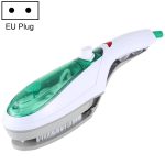 Handheld Garment Steamer Brush Portable Clothes Steam Iron, EU Plug 220V(Green)