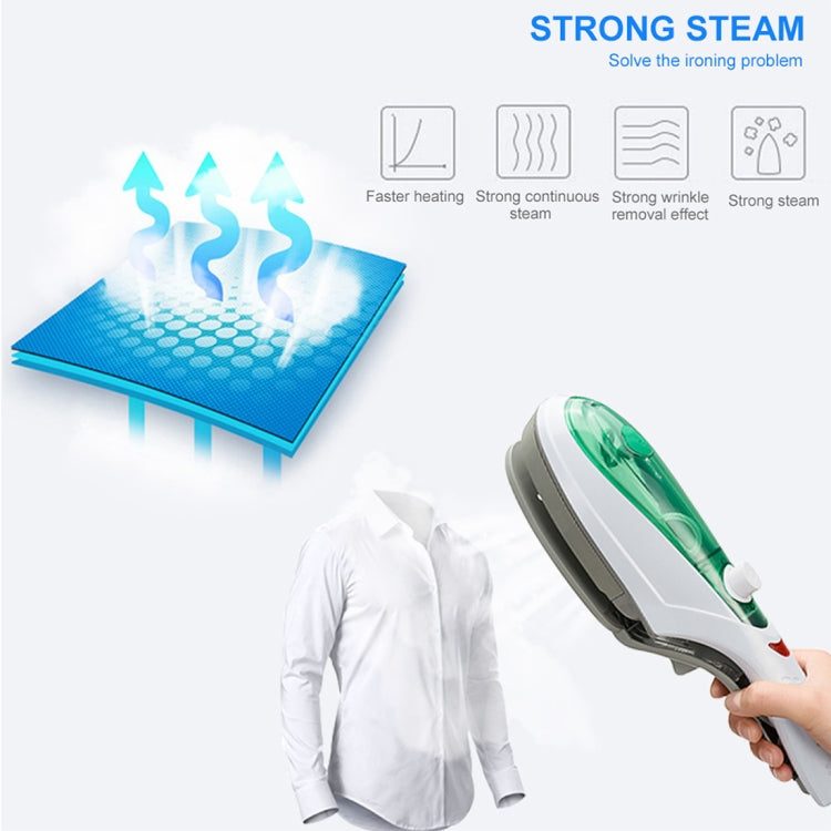 TBD0202517104A_7 Handheld Garment Steamer Brush Portable Clothes Steam Iron, EU Plug 220V(Green) - Image 8
