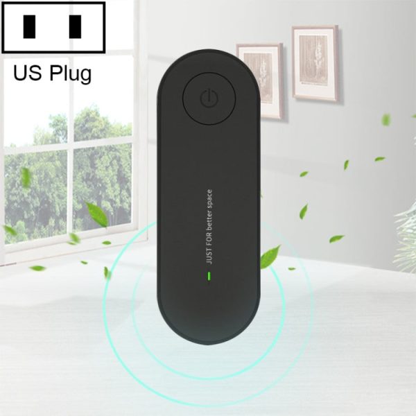 Mini Anion Air Purifier Smoke PM2.5 Remove Toilet Kitchen Air Purifier, Plug Type:US Plug(Black) - Image 1