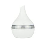 300ml USB Electric Aroma Air Diffuser Wood Ultrasonic Air Humidifier Essential Oil Aromatherapy Cool Mist Maker(White)
