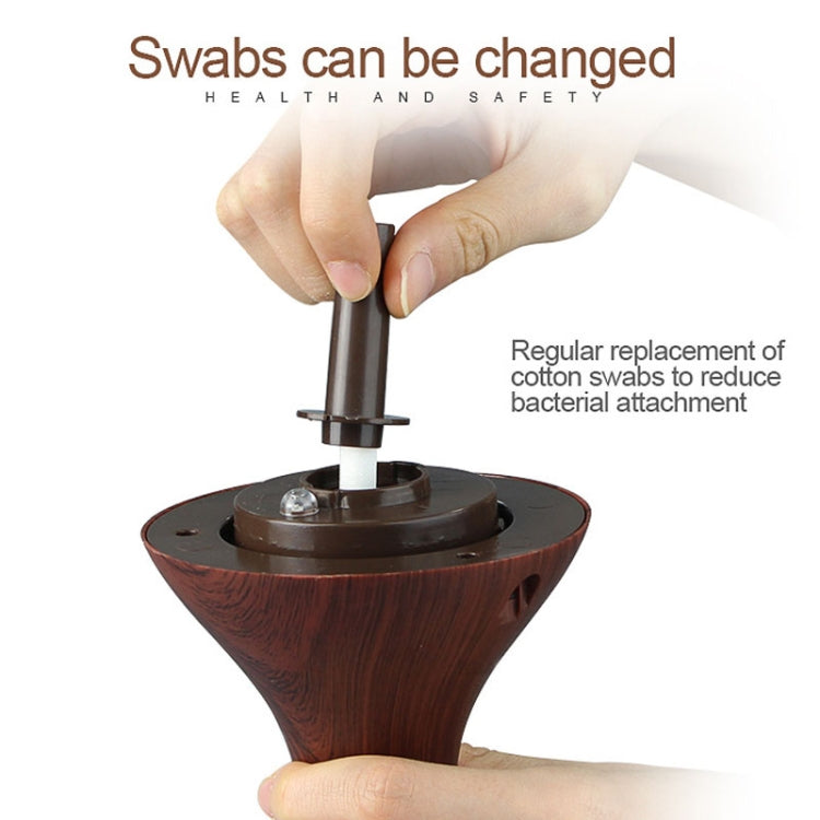 TBD0363740301_B2_09413803-bcd0-46d3-ac62-cbfa4467bc9c 300ml USB Electric Aroma Air Diffuser Wood Ultrasonic Air Humidifier Essential Oil Aromatherapy Cool Mist Maker(Oblique Deep Wood Grain) - Image 3