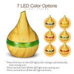 300ml USB Electric Aroma Air Diffuser Wood Ultrasonic Air Humidifier Essential Oil Aromatherapy Cool Mist Maker(Oblique Deep Wood Grain) - Image 5