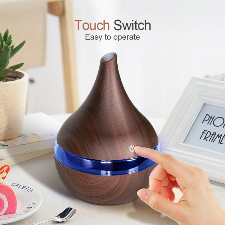 TBD0363740301_B8 300ml USB Electric Aroma Air Diffuser Wood Ultrasonic Air Humidifier Essential Oil Aromatherapy Cool Mist Maker(Flat Mouth Deep Wood Grain) - Image 9