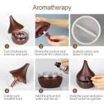 300ml USB Electric Aroma Air Diffuser Wood Ultrasonic Air Humidifier Essential Oil Aromatherapy Cool Mist Maker(Oblique Deep Wood Grain) - Image 10