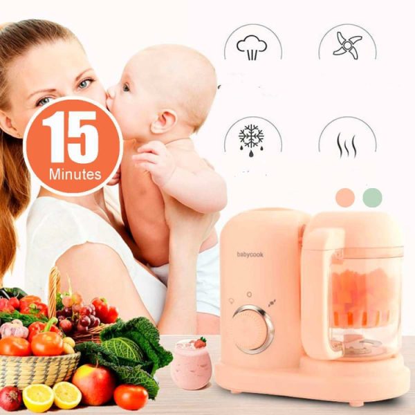 Multifunction Baby Food Cooking Maker Steamer Mixing Grinder Food Supplementary Machine EU Plug(Pink) - Image 4