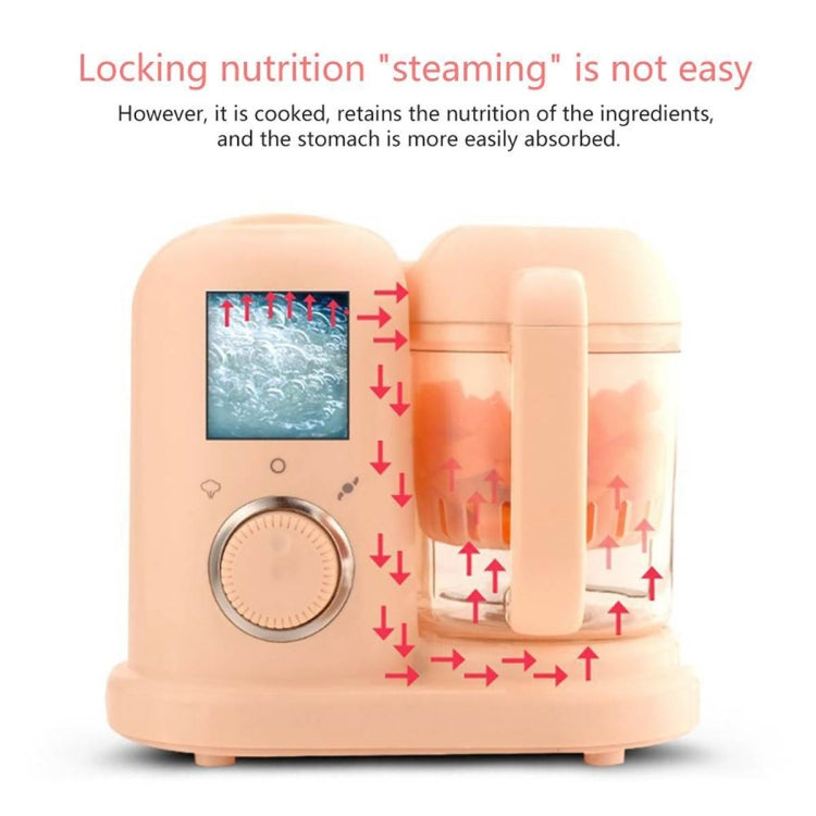 TBD0374985301A_6 Multifunction Baby Food Cooking Maker Steamer Mixing Grinder Food Supplementary Machine EU Plug(Pink) - Image 7