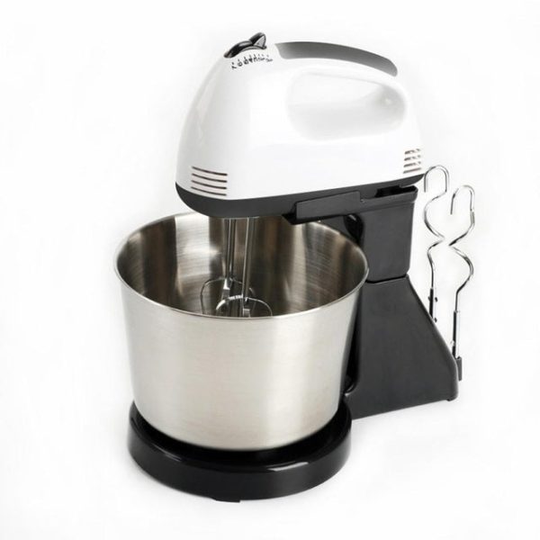 Portable Blender Electric Dough Cake Mixer Egg Whisk  Baking Whipping Cream Machine EU  Plug (Black) - Image 1