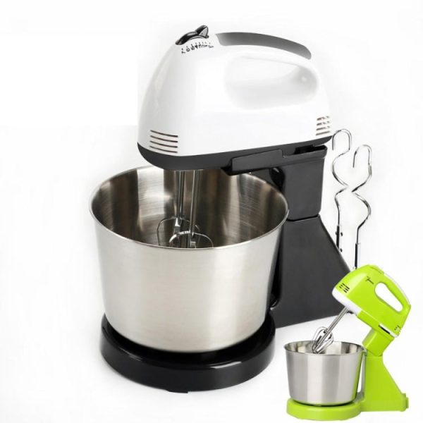 Portable Blender Electric Dough Cake Mixer Egg Whisk  Baking Whipping Cream Machine EU  Plug (Black) - Image 2