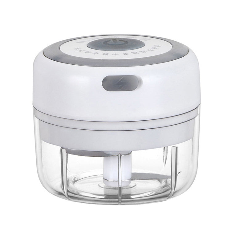 TBD0543459801C_1 Electrical USB Rechargeable Garlic Mixing Masher Complementary Food Masher Stainless Steel Crushing Garlic Peeling Device Wireless Mini Garlic Cutter(White) - Image 2