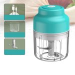 Wireless USB Charging Garlic Machine Baby Food Supplement Machine, Style:250ml Twisted Meat(Blue)