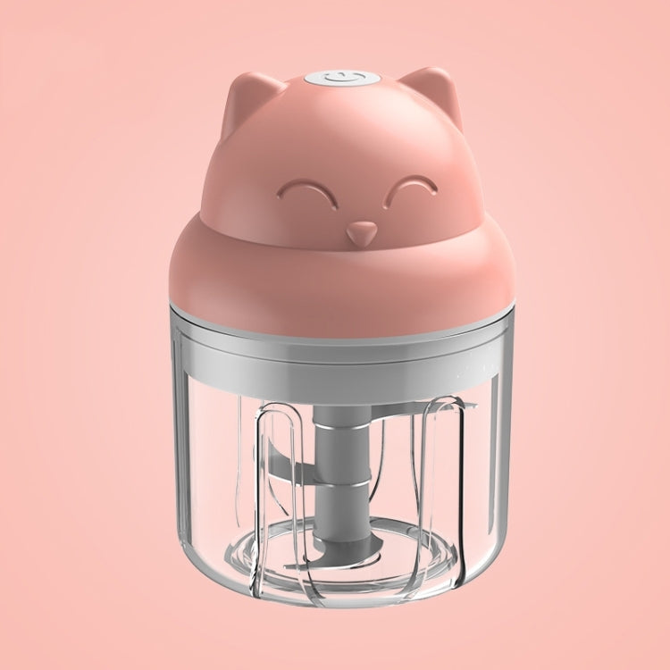 TBD0543669606A Wireless USB Charging Garlic Machine Baby Food Supplement Machine, Style:250ml Increased Power Minced Meat(Pink) - Image 1