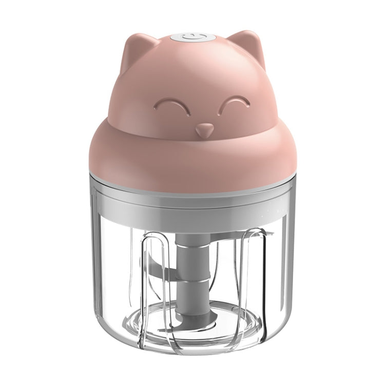 TBD0543669606A_1 Wireless USB Charging Garlic Machine Baby Food Supplement Machine, Style:250ml Increased Power Minced Meat(Pink) - Image 2