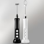 Whisk Household Electric Baking Mini Wireless Hand-Held Charging Stirrer Milk Frother(Black) - Image 2