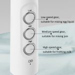 Whisk Household Electric Baking Mini Wireless Hand-Held Charging Stirrer Milk Frother(Black) - Image 3
