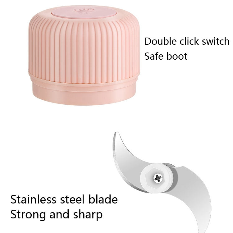 TBD0547877302_B3_f95c1a3c-9be5-4c45-869f-efbf226f7e82 Household Vegetable Cutting Electric USB Garlic Masher Baby Mini Cooking Machine Baby Food Supplement Machine, Style:250ml(White) - Image 4