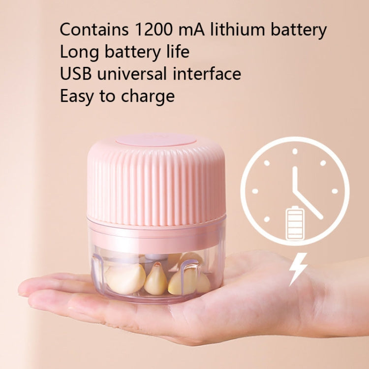 TBD0547877302_B6_5acd87a6-8adc-4024-9dd7-88e699da858a Household Vegetable Cutting Electric USB Garlic Masher Baby Mini Cooking Machine Baby Food Supplement Machine, Style:250ml(White) - Image 7