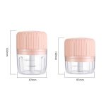 Household Vegetable Cutting Electric USB Garlic Masher Baby Mini Cooking Machine Baby Food Supplement Machine, Style:100ml + 250ml(White) - Image 2
